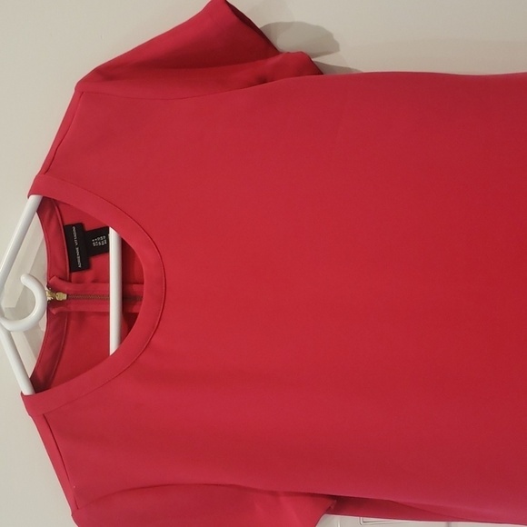 ADRIENNE Vittadini Dress Pink Zipper Back Short Sleeves Women's Size 8 - Picture 5 of 13